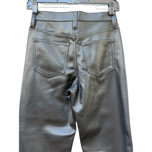 NWT J. CREW Women's Faux Leather Pants Size 25 High Rise Straight Leg Demi Boot - Picture 4 of 10